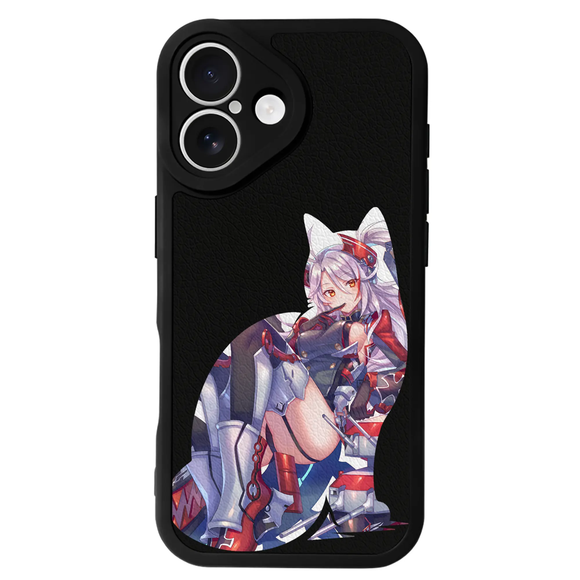 アズールレーン グッズ,プリンツ・オイゲン - IPhone 16シリーズ対応 ・ シリコンスマホケース ・ レザー調 ・ 高精度フィット ・ 耐衝撃 ・ ワイヤレス充電対応 ・ 精密カット